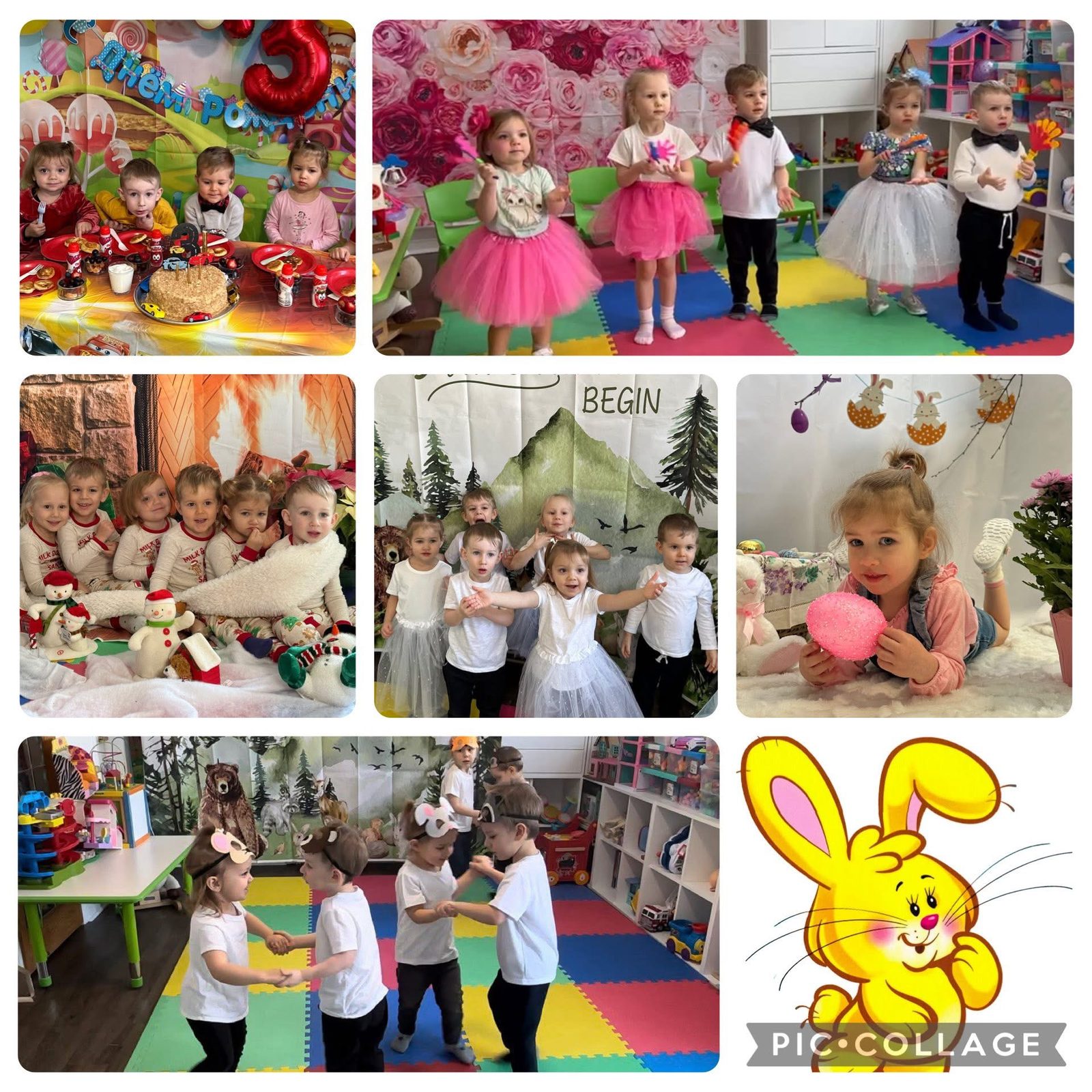 Collage of birthdays and dance performances