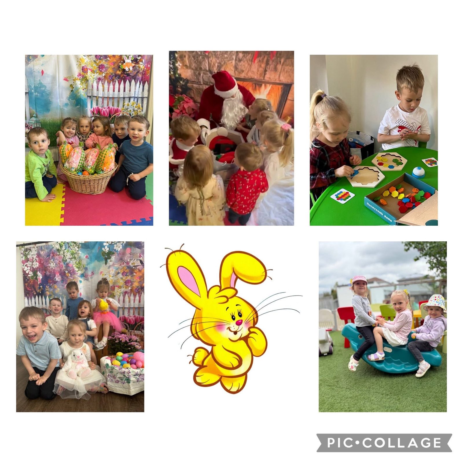 Collage of spring and seasonal activities